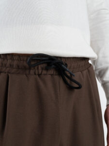 IMPERIAL Pantalone da abito con coulisse in vita e gamba morbida PC8QKBV Moro4