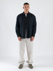 ONLY&SONS Camicia a quadri in flanella con taschino BARNEY 22034637 Jet balckEgret (1)