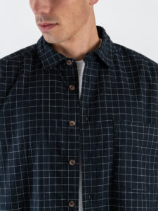 ONLY&SONS Camicia a quadri in flanella con taschino BARNEY 22034637 Jet balckEgret (2)