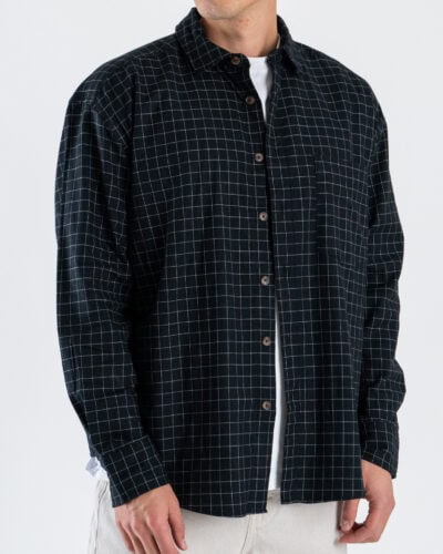 ONLYSONS Camicia a quadri in flanella con taschino BARNEY 22034637 Jet balckEgret Saldi