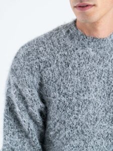 ONLY&SONS Maglione comodo girocollo misto alpaca NOAH 22035804 Medium Grey Melange (4)