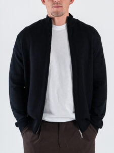 ONLY&SONS Maglione con collo a lupetto e zip COOPER 22035017 Black1