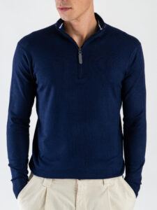 OVER-D Lupetto con zip OC1F2W5M25 Blu3