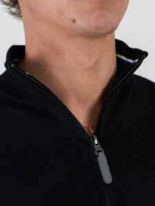 OVER-D Lupetto con zip OC1F2W5M25 Nero2