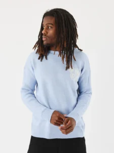 PXP Maglione a girocollo con stampa farfalla fronteretro 2522143 azzurro