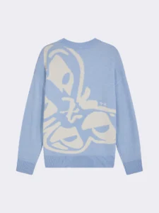 PXP Maglione a girocollo con stampa farfalla fronteretro 2522143 azzurro 3