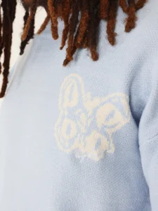PXP Maglione a girocollo con stampa farfalla fronteretro 2522143 azzurro 6