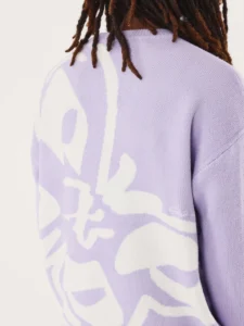 PXP Maglione a girocollo con stampa farfalla fronteretro 2522143 lilla 2