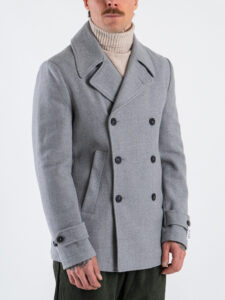 SEINSE Cappotto corto a doppio petto CP65SS Grigio3