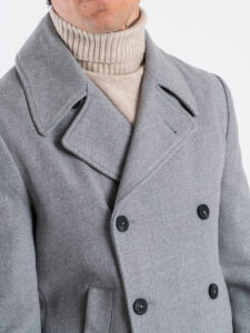 SEINSE Cappotto corto a doppio petto CP65SS Grigio5