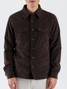 SEINSE Giacchetta camicia in velluto a coste larghe GBI1067SS Marrone (1)