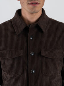 SEINSE Giacchetta camicia in velluto a coste larghe GBI1067SS Marrone (3)