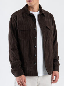 SEINSE Giacchetta camicia in velluto a coste larghe GBI1067SS Marrone (4)