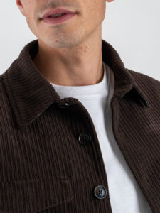 SEINSE Giacchetta camicia in velluto a coste larghe GBI1067SS Marrone (5)