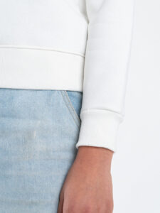 SUPERCULTURE Felpa da donna girocollo con ricamo New York 5th avenue, Manhattan AW1557 Bianco3