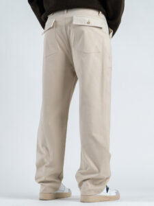 BL11 Pantalone loose in cotone con inserti in velluto 05BL2577264 Kasha (6)