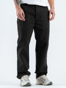 BL11 Pantalone loose in cotone con inserti in velluto 05BL2577264 Moro (1)