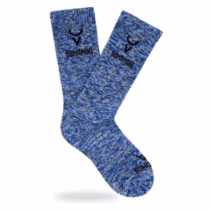 BLUE MELANGE SOCK 1