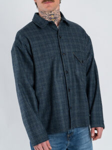 Camicia crop over in misto lana fantasia pied de poule 002 (4)