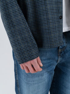 Camicia crop over in misto lana fantasia pied de poule 002 (6)