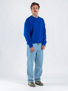 ESTASI Jeans baggy fit senza rotture RONALDINHO Azzurro (2)