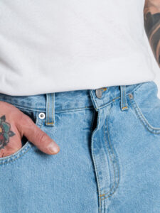 ESTASI Jeans baggy fit senza rotture RONALDINHO Azzurro (3)