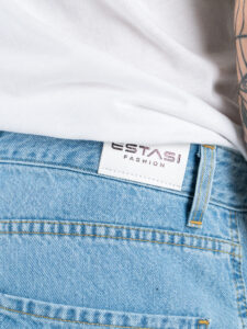 ESTASI Jeans baggy fit senza rotture RONALDINHO Azzurro (4)