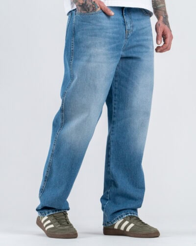 ESTASI Jeans baggy fit senza rotture RONALDINHO Medium Blue
