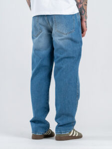 ESTASI Jeans baggy fit senza rotture RONALDINHO Medium Blue (4)