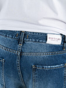 ESTASI Jeans baggy fit slavato con rotture RONALDINHO Dark Blue (7)