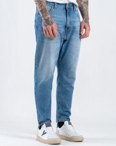 ESTASI Jeans carrot fit senza rotture FIGO Medium Blue 1 Home
