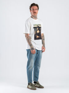 ESTASI Jeans carrot fit slavato senza rotture FIGO Medium Blue (1)