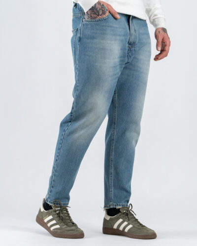 ESTASI Jeans carrot fit slavato senza rotture FIGO Medium Blue 2 Home