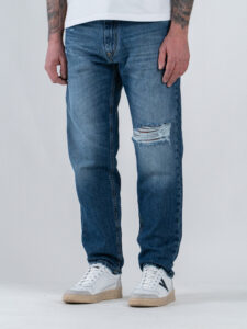 ESTASI Jeans loose fit slavato con rotture RONALDO Dark Blue (1)