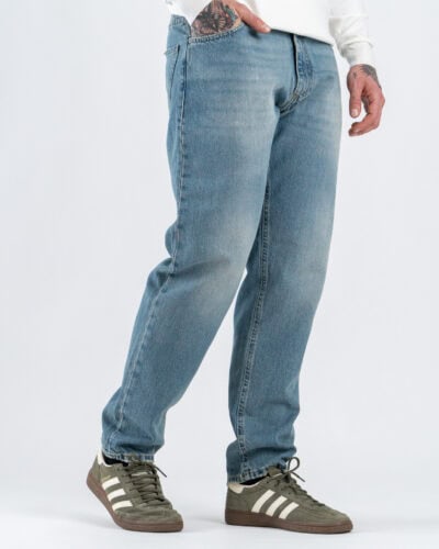 ESTASI Jeans loose fit slavato senza rotture RONALDO Medium Blue 1 Home