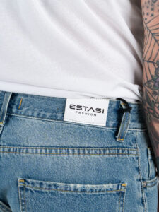 ESTASI Jeans loose fit slavato senza rotture RONALDO Medium Blue (5)