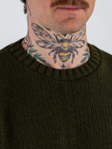 ESTASI Maglione girocollo regular crop NADAL Militare (4)