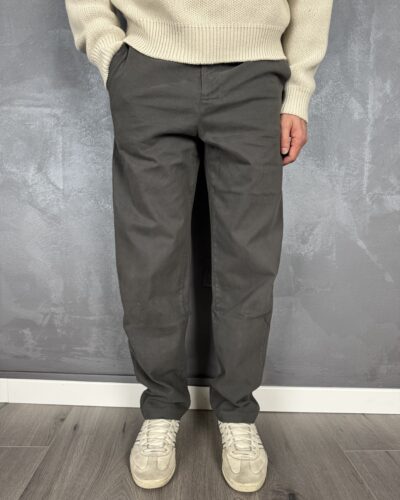 ESTASI Pantalone loose fit in cotone con elastico in vita BAGGIO Asfalto 1 Home