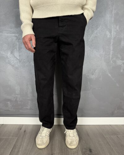 ESTASI Pantalone loose fit in cotone con elastico in vita BAGGIO Nero 1 Home