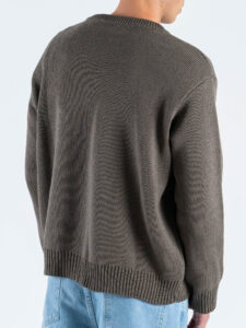 Maglione girocollo morbido in cotone 2587 Fango (6)