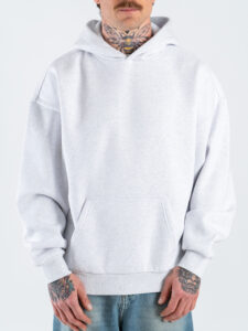 ONLY&SONS Felpa cappuccio over felpata 22036786 Super Light Grey Melange (1)