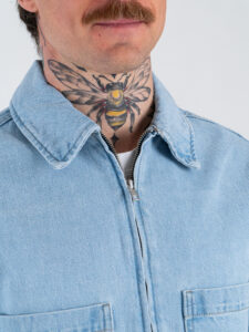 ONLY&SONS Giacchetta boxy over in cotone con tasconi e zip CASSEL 22036039 Light Blue Denim (5)