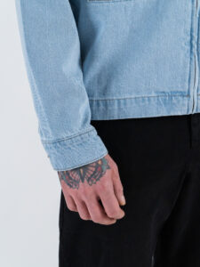 ONLY&SONS Giacchetta boxy over in cotone con tasconi e zip CASSEL 22036039 Light Blue Denim (6)