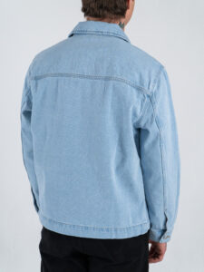 ONLY&SONS Giacchetta boxy over in cotone con tasconi e zip CASSEL 22036039 Light Blue Denim (7)