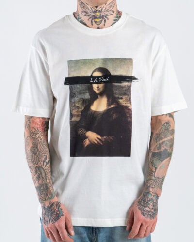 ONLYSONS T shirt over in cotone con stampa MONALISA 22036580 Whisper White 1 Home