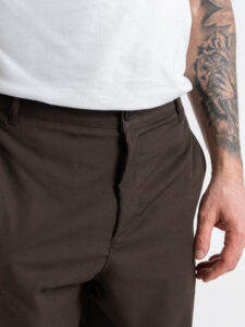 Abito intero regular con giacca over a un petto e mezzo + Pantalone gamba larga BARI Cioccolato (8)