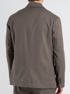 Abito intero regular con giacca over a un petto e mezzo + Pantalone gamba larga BARI Fango (7)