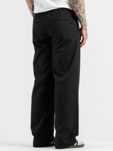 Abito intero regular con giacca over a un petto e mezzo + Pantalone gamba larga BARI Nero (11)