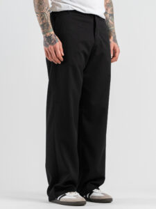 Abito intero regular con giacca over a un petto e mezzo + Pantalone gamba larga BARI Nero (9)