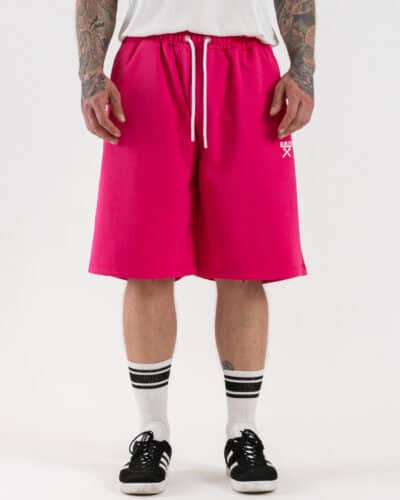 BERNA Bermuda baggy in felpa garzato 261055 Fucsia